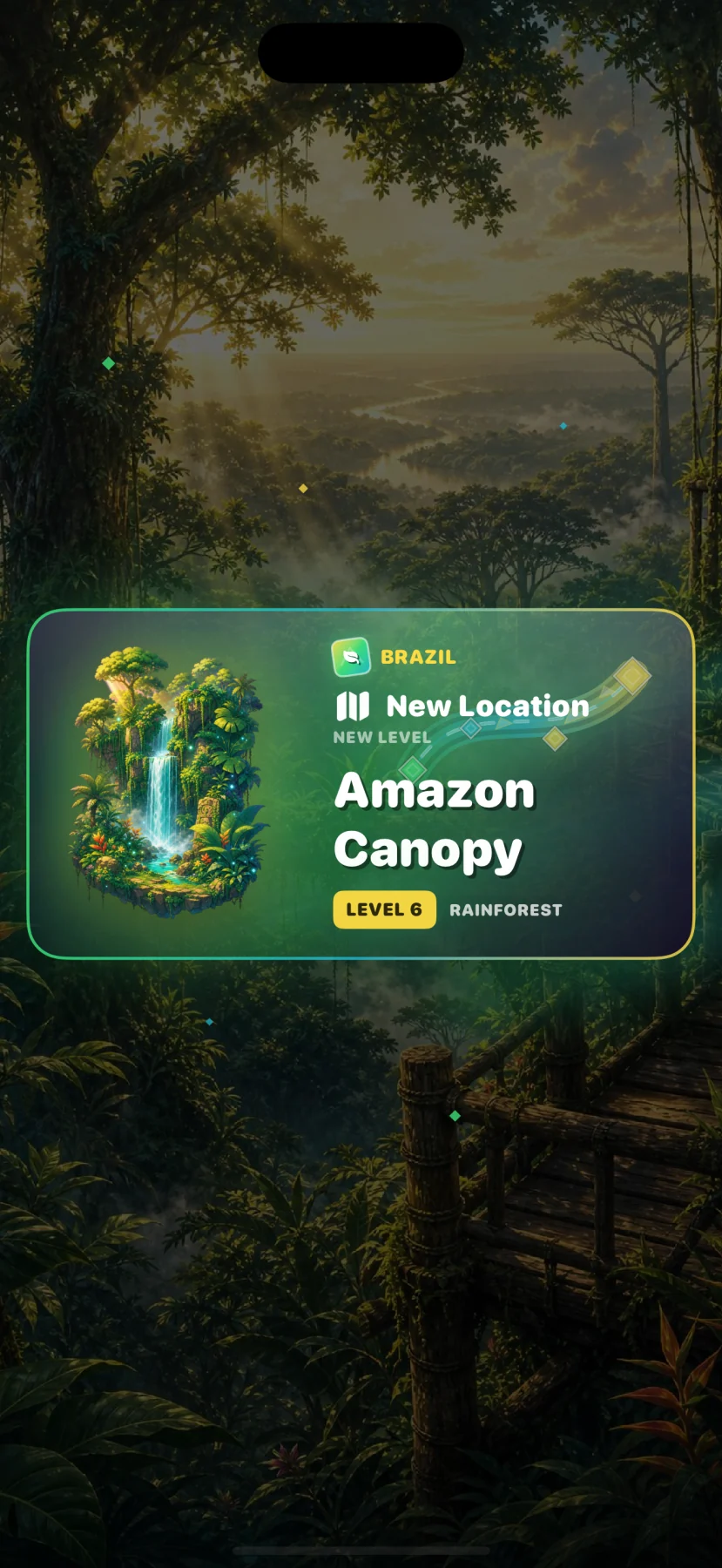 Gems GO! unlocking the Amazon Canopy location in Brazil